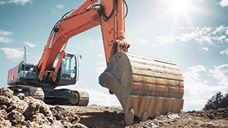 a close-up of a construction vehicle