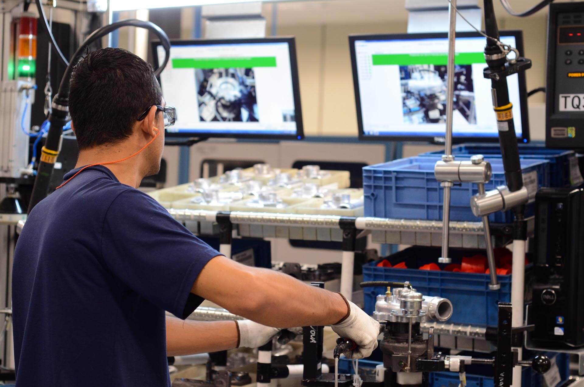 a man working in a factory