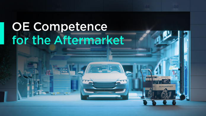 Header Automachnika Frankfurt, OE competence for the aftermarket, Car in Garage