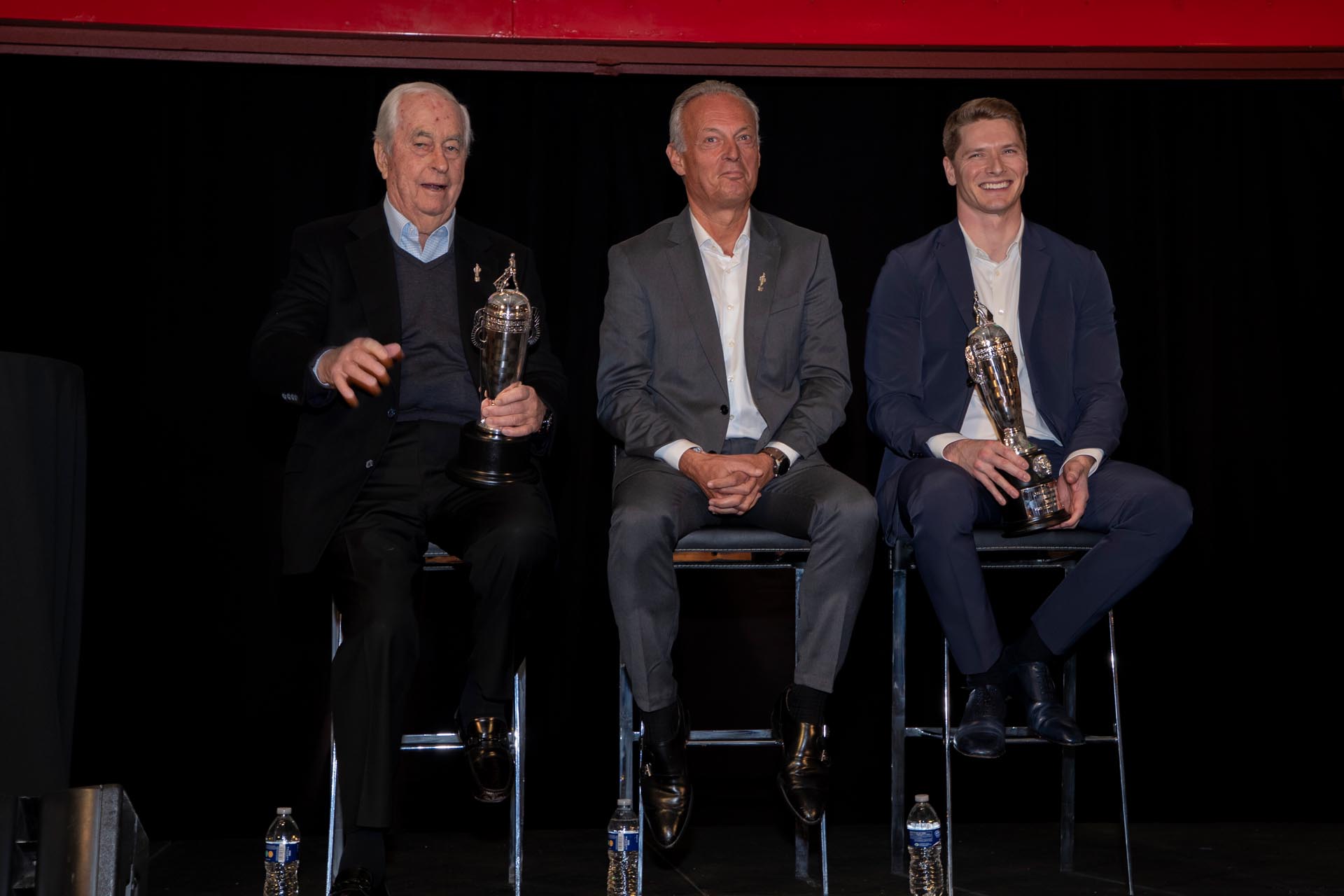 Roger Penske, Frederic Lissalde and Josef Newgarden